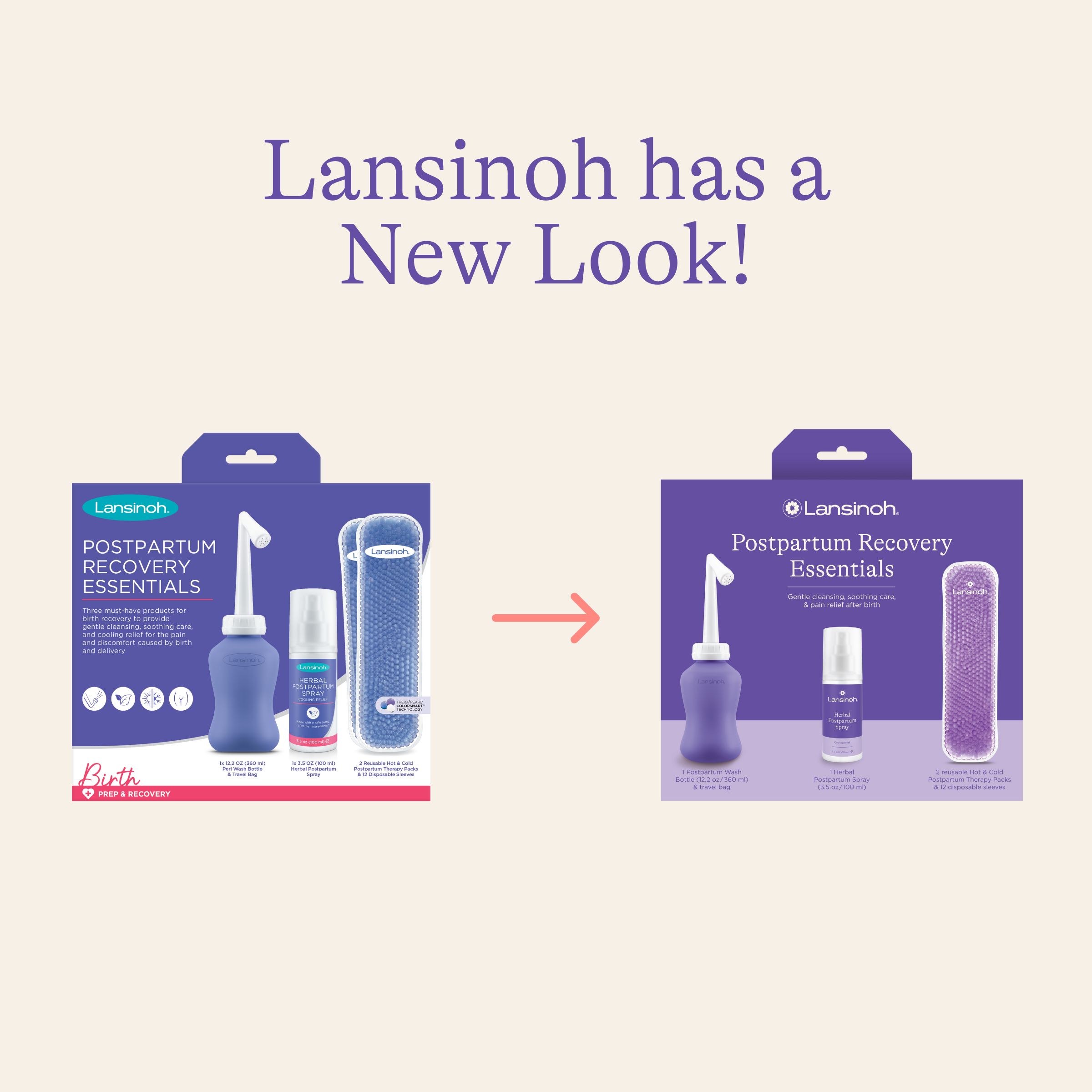Lansinoh Postpartum Recovery Essentials.