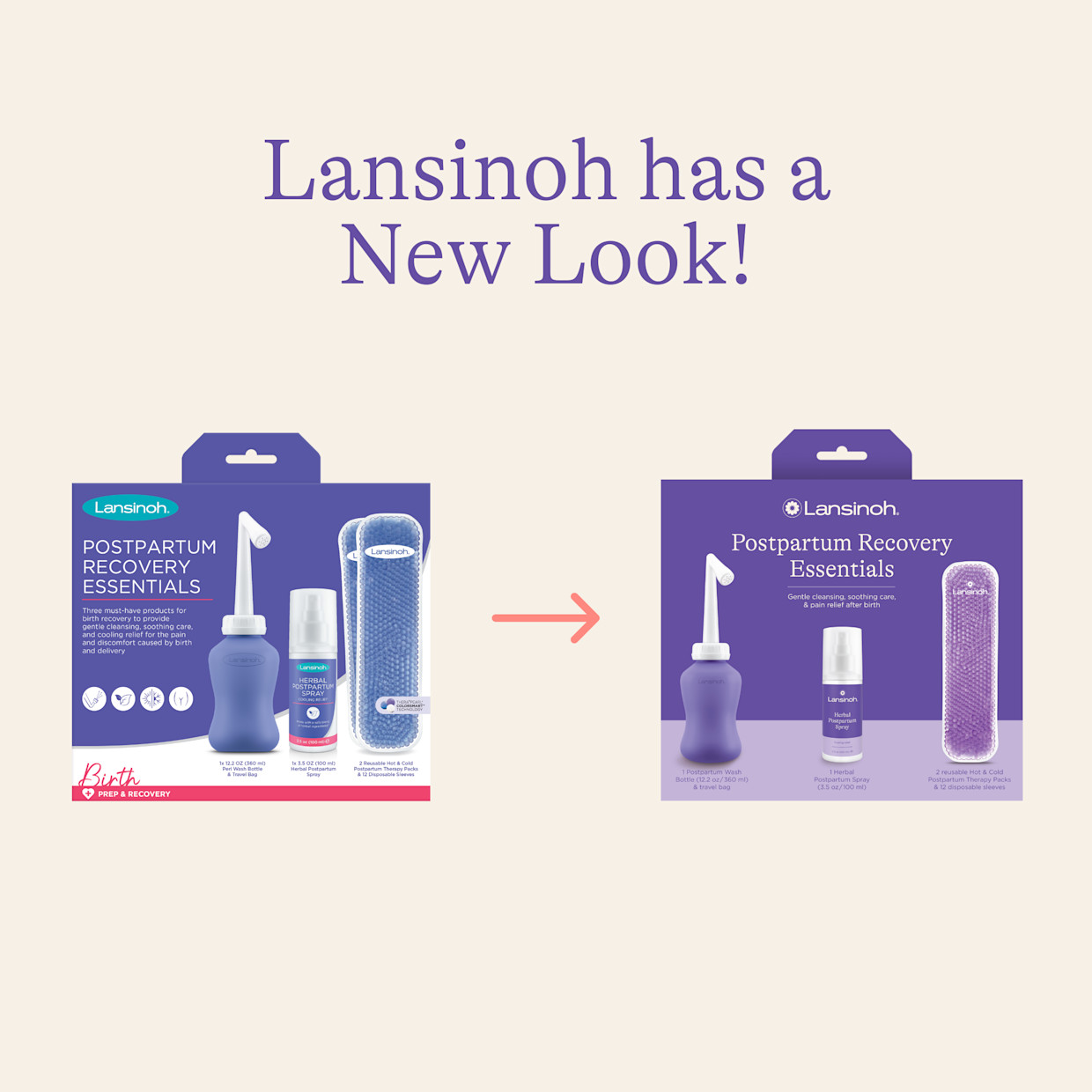 Lansinoh Postpartum Recovery Essentials.