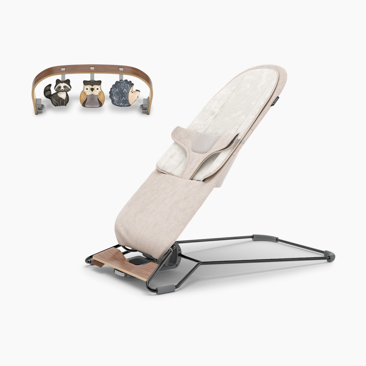 UPPAbaby Mira 2-in-1 Bouncer and Seat & Toy Bar Bundle - Charlie/Forest Fun.