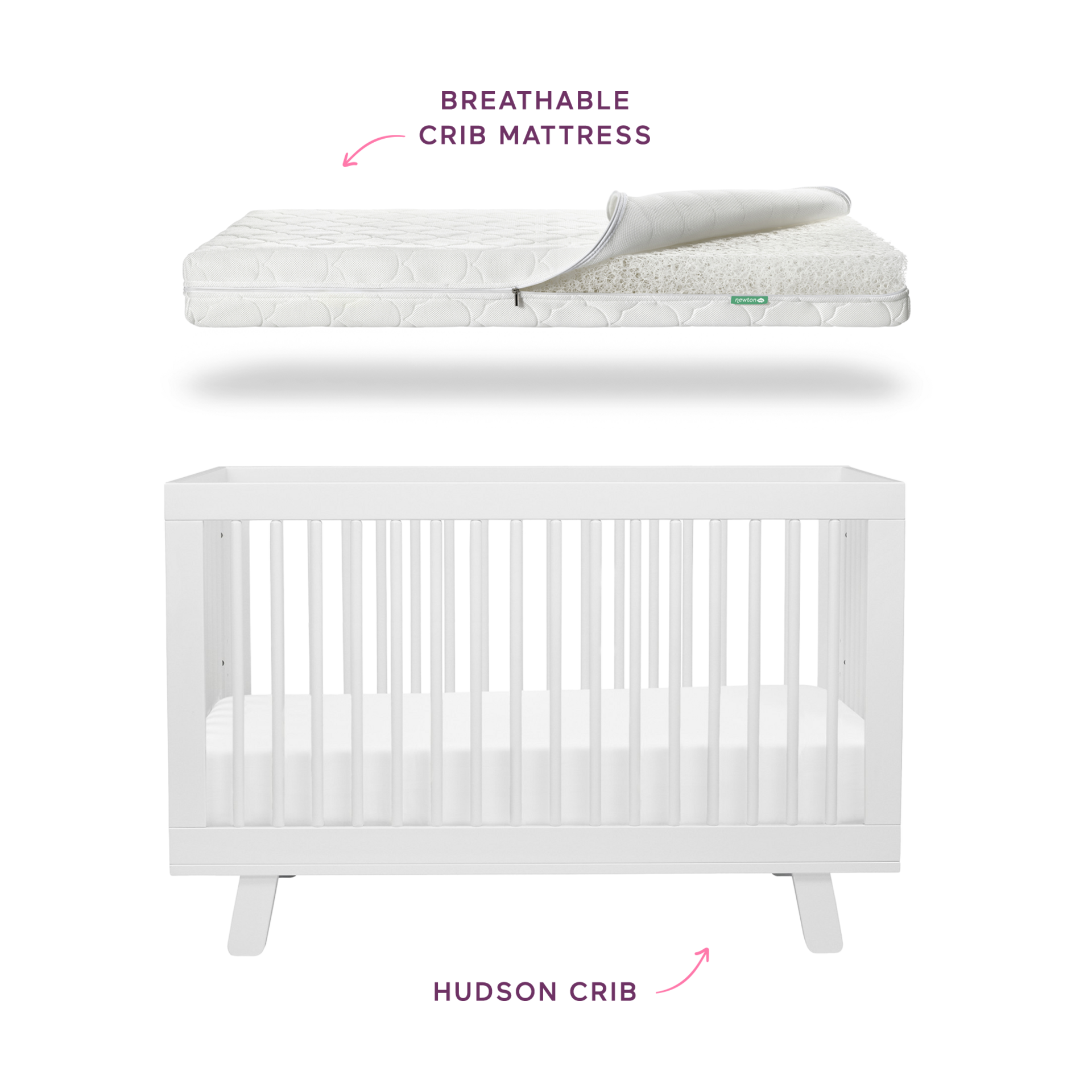 Babylist Babyletto Hudson Crib & Newton Baby Mattress Bundle Babylist
