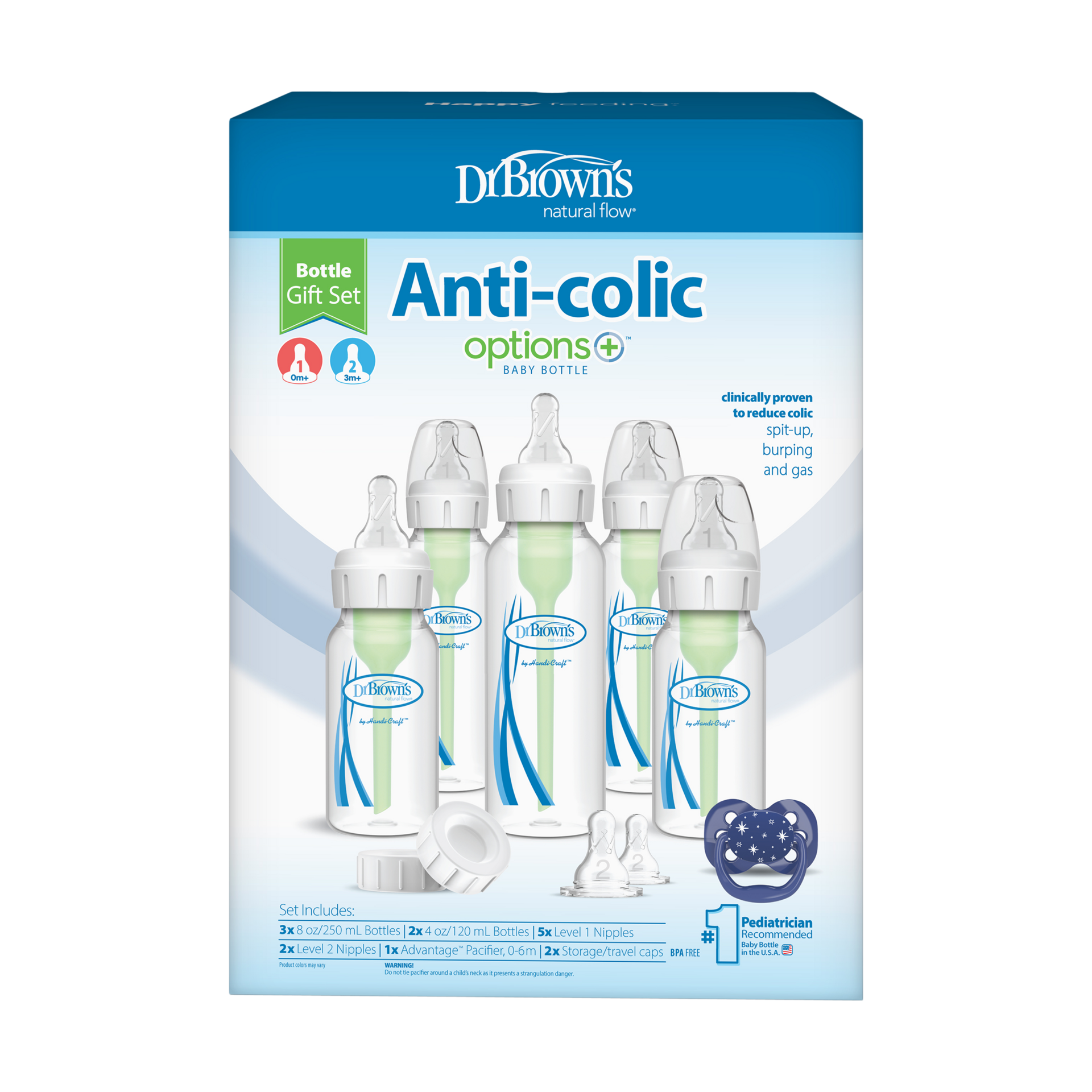 Dr. Brown's Anti-colic Options+ Narrow Baby Bottle Gift Set.