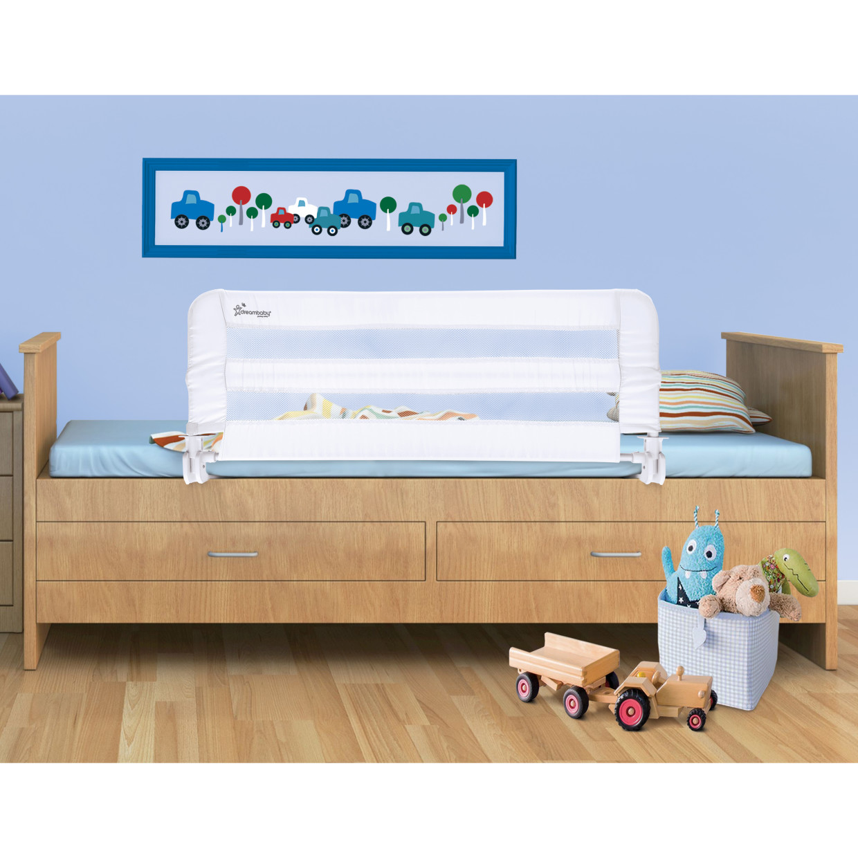 Dreambaby Savoy Fold Down Bed Rail for Boxspring Beds - White.