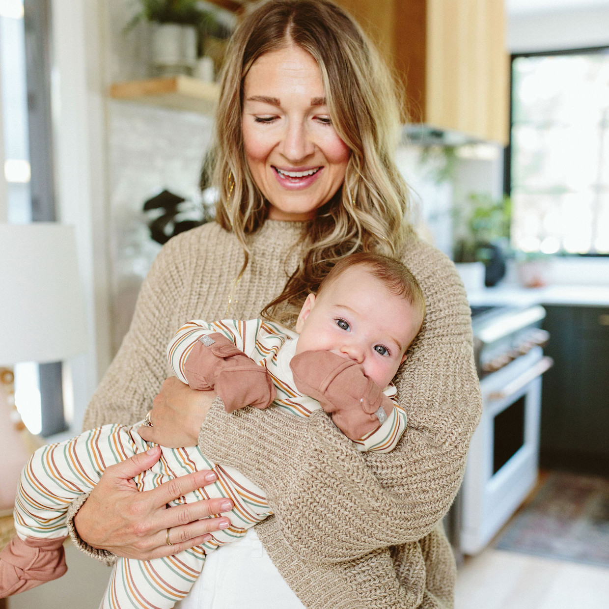 Goumi Kids Stay-On Baby Mitts (3 Pack) - Pewter + Dandilion + High Prairie, 0-3 M.