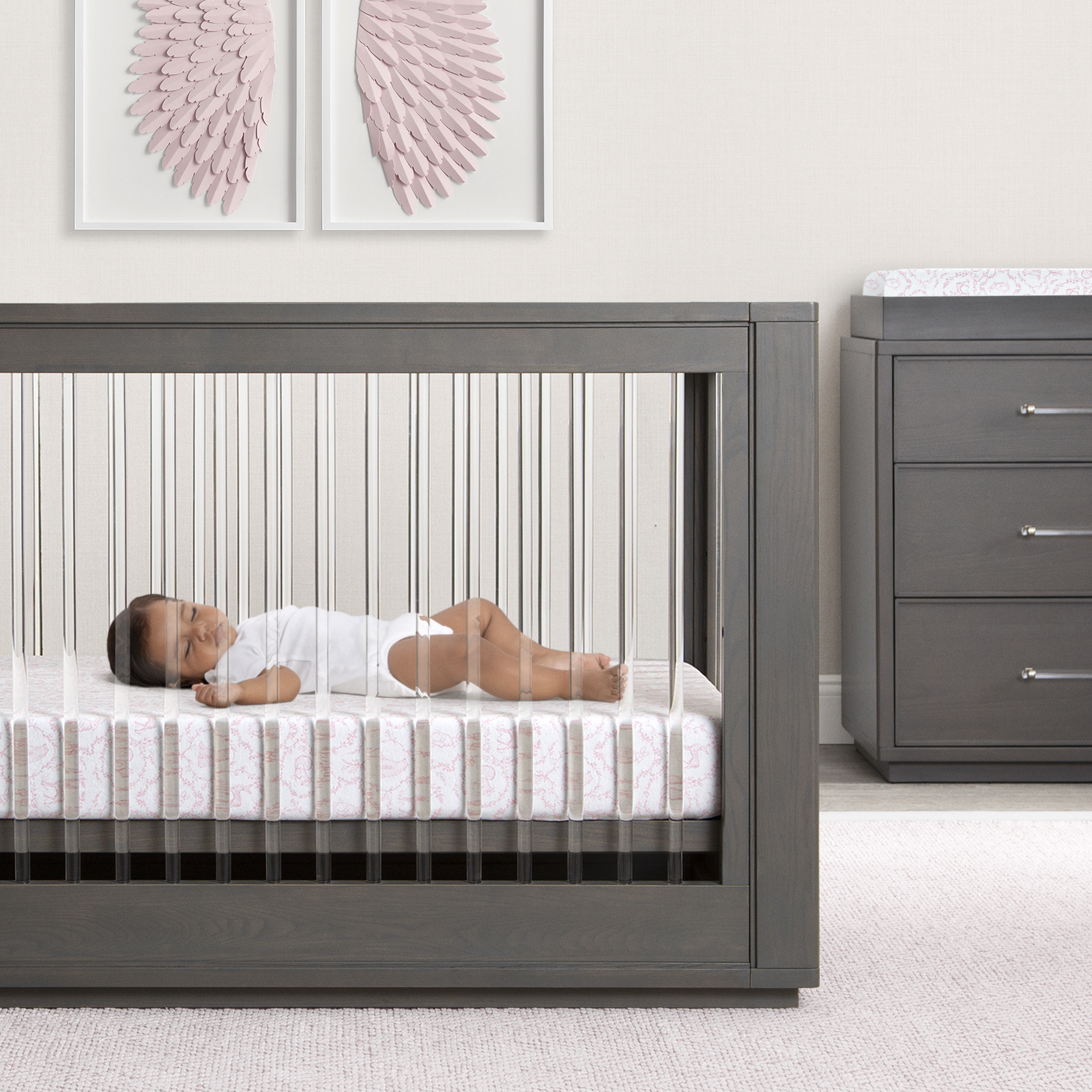 Bellini Organic Jersey Cotton Crib Sheet and Changing Pad Cover Set.