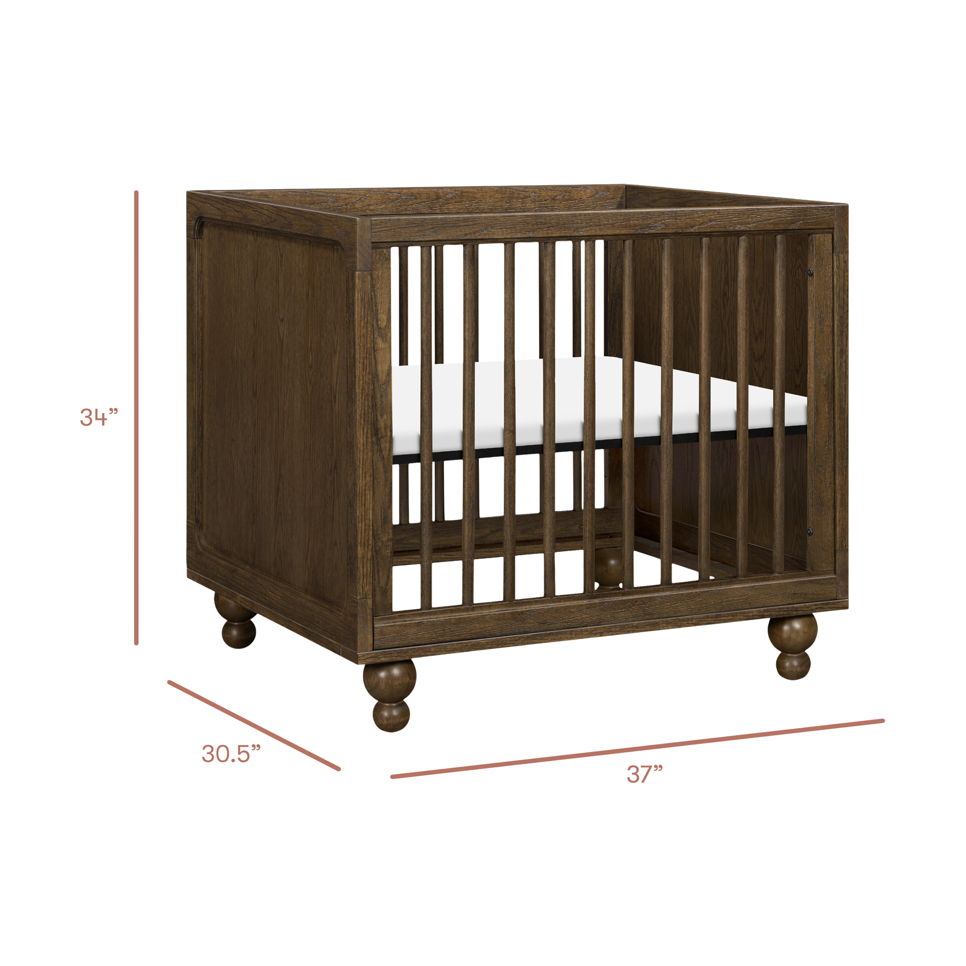 babyletto Astre All-Stages Midi Conversion Kit by Nate Berkus - Toffee.