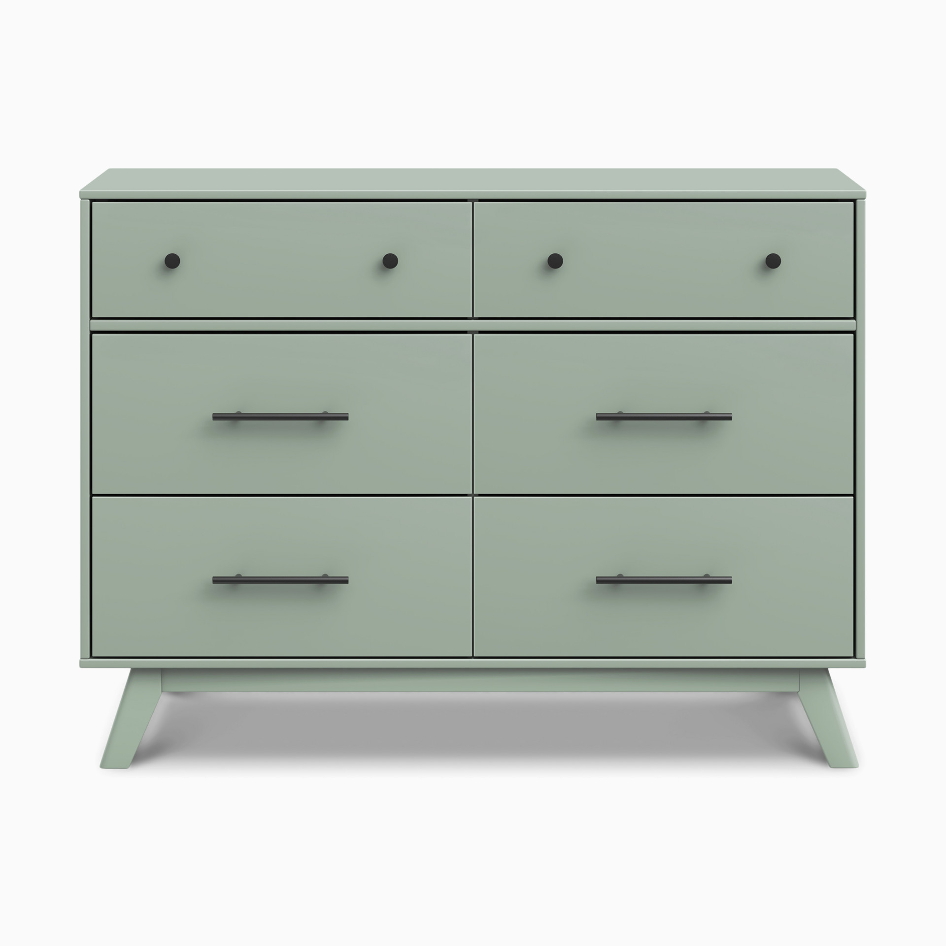 dresser sage green Nora Six Drawer Dresser in Sage Green – The Well Appointed House main image 1