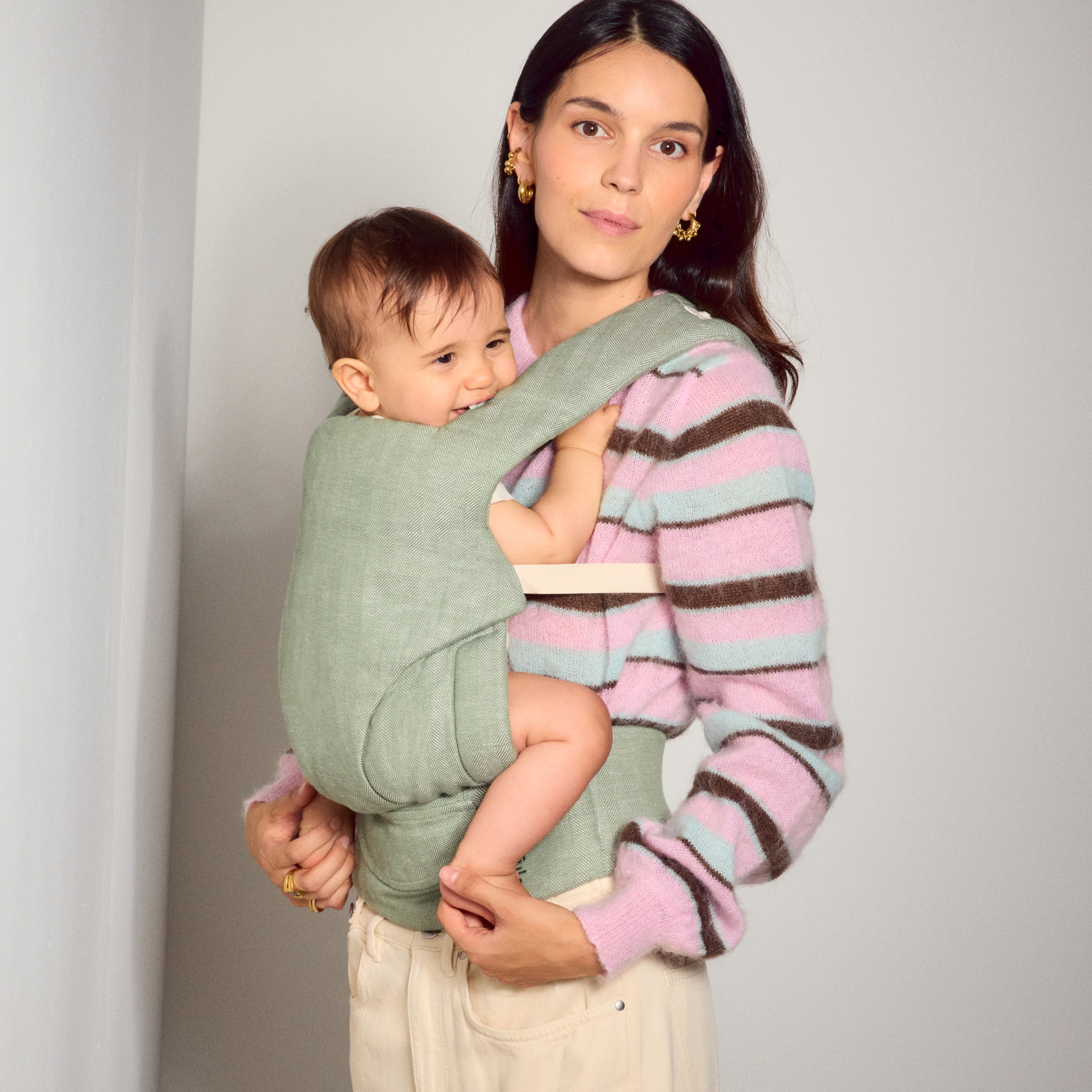 Tula Explore 3-in-1 Baby Carrier - Spruce, Linen.