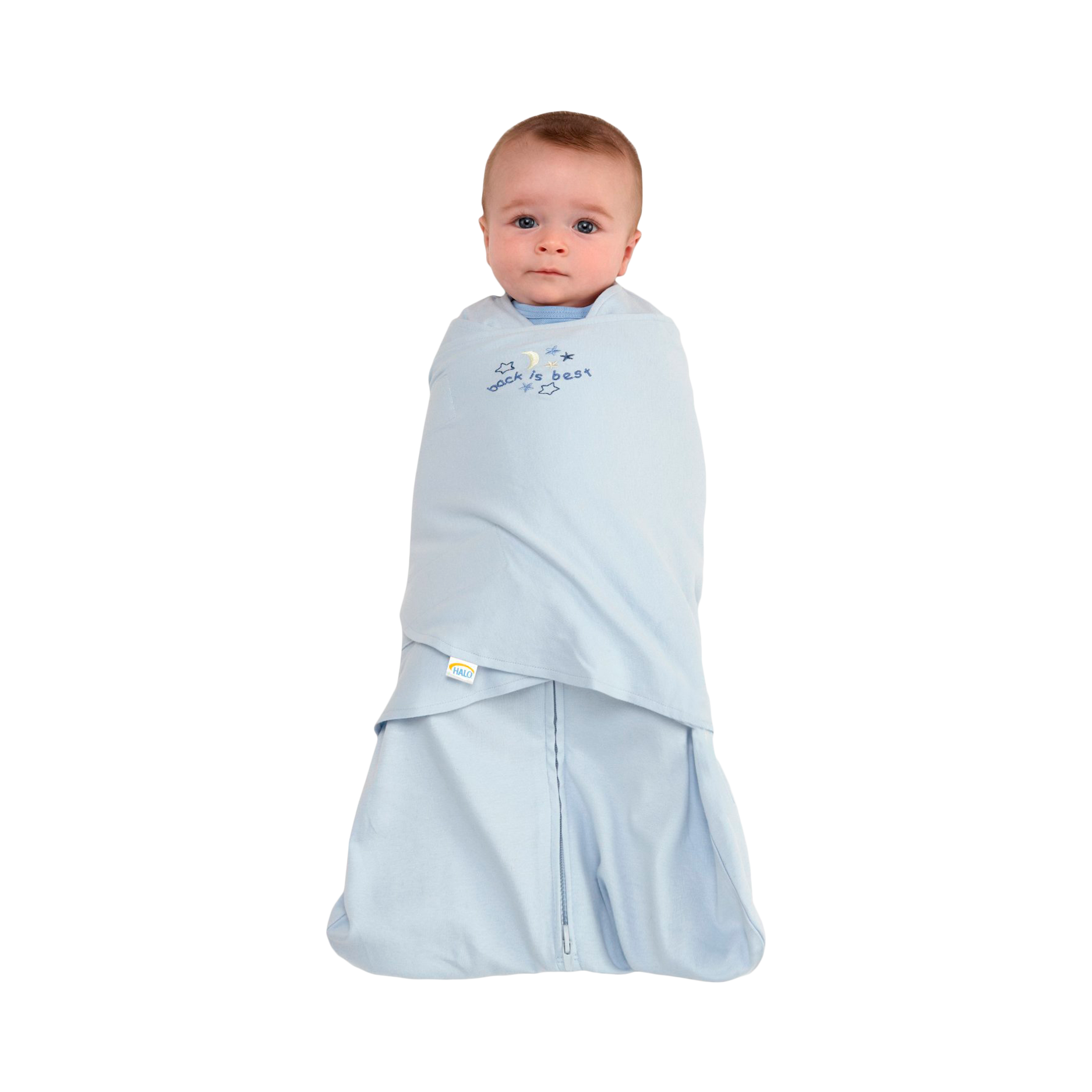 Halo SleepSack Swaddle cotton Blue, Small Babylist Shop