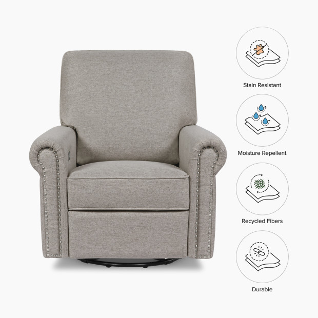 Namesake Linden Electronic Recliner and Swivel Glider - Performance Grey Eco Weave.