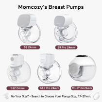 Momcozy Double S9 Pro Wearable Electric Breast Pump - Grey, Single