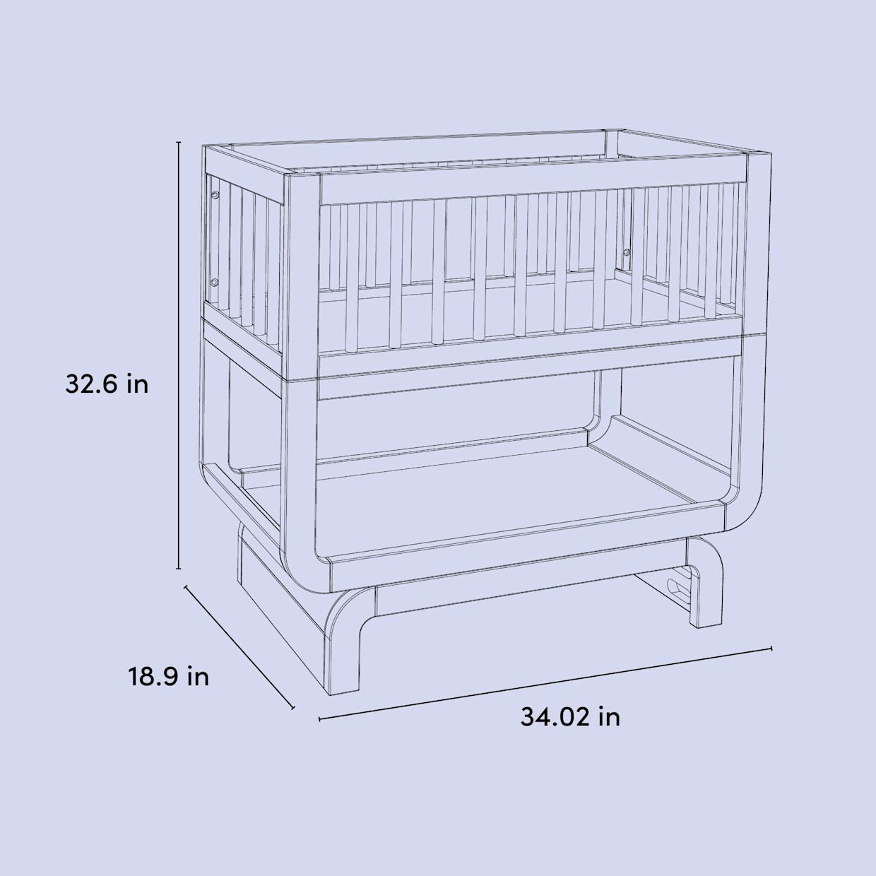Storkcraft Santorini Deluxe 3-in-1 Convertible Bassinet - Driftwood.
