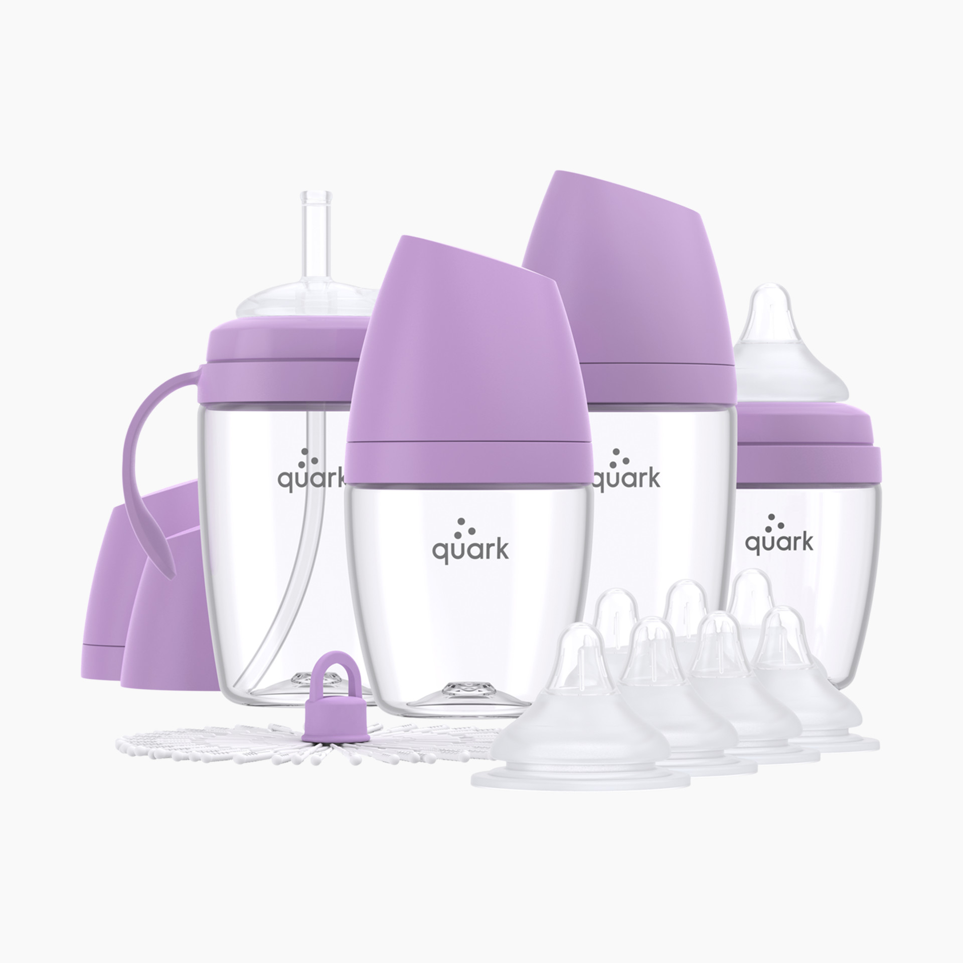 Quark BuubiBottle Hybrid Baby Bottle Bundle - Grey
