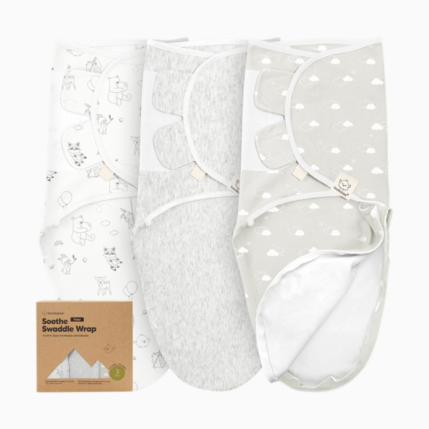 KeaBabies Soothe Zippy Swaddle Wraps (3 Pack).