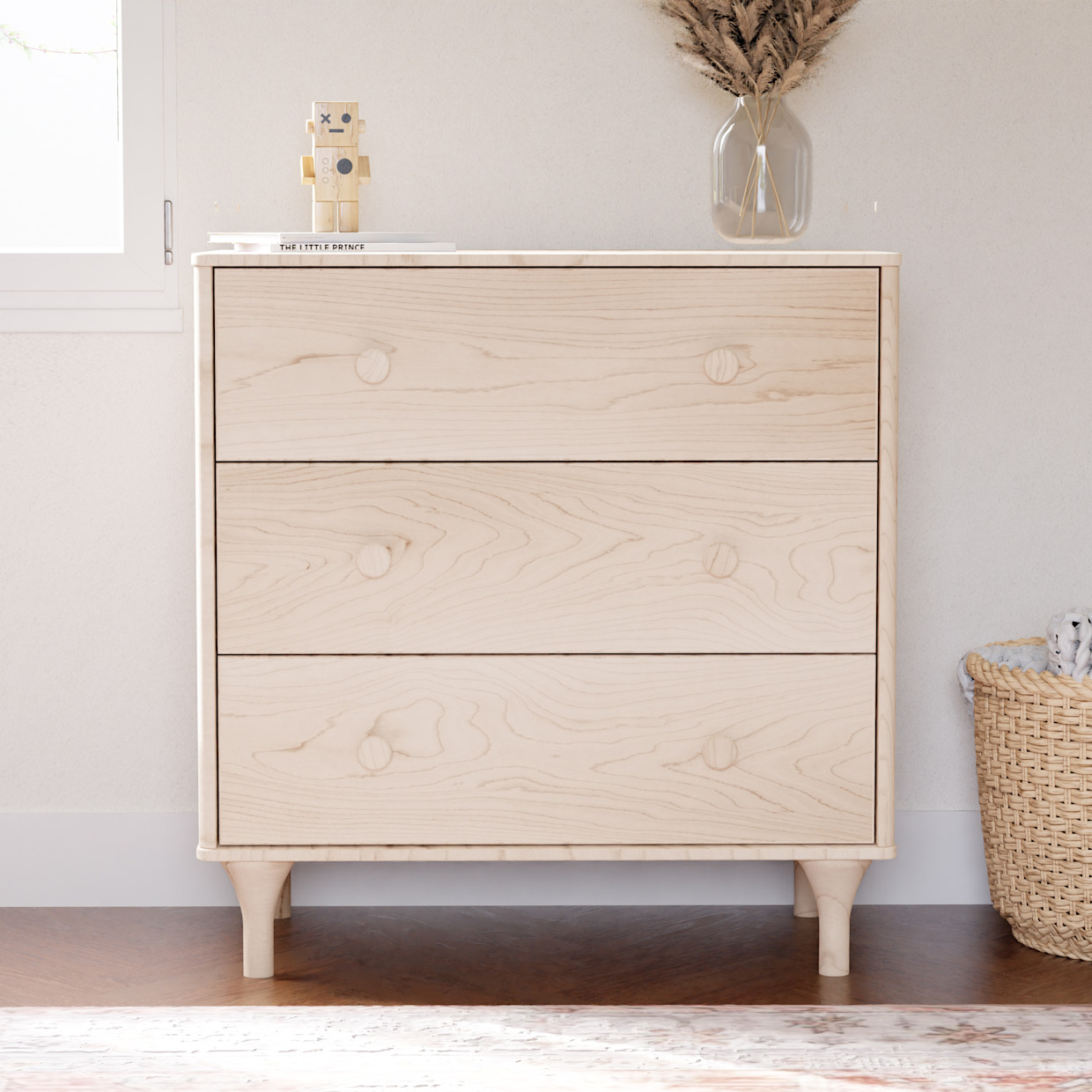 babyletto Lolly 3-Drawer Changer Dresser - Washed Natural.