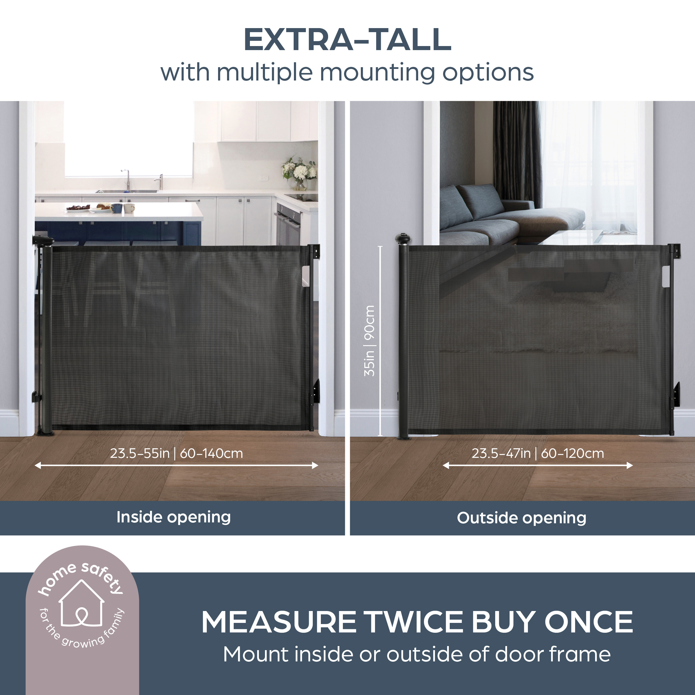 Dreambaby Glide 'N Hide Extra Tall Retractable Baby Gate.