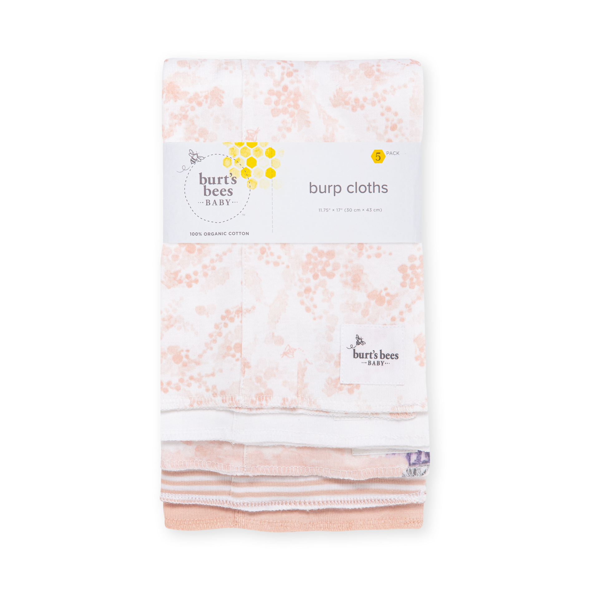 Burt's Bees Baby Organic Burp Cloth (5 Pack).