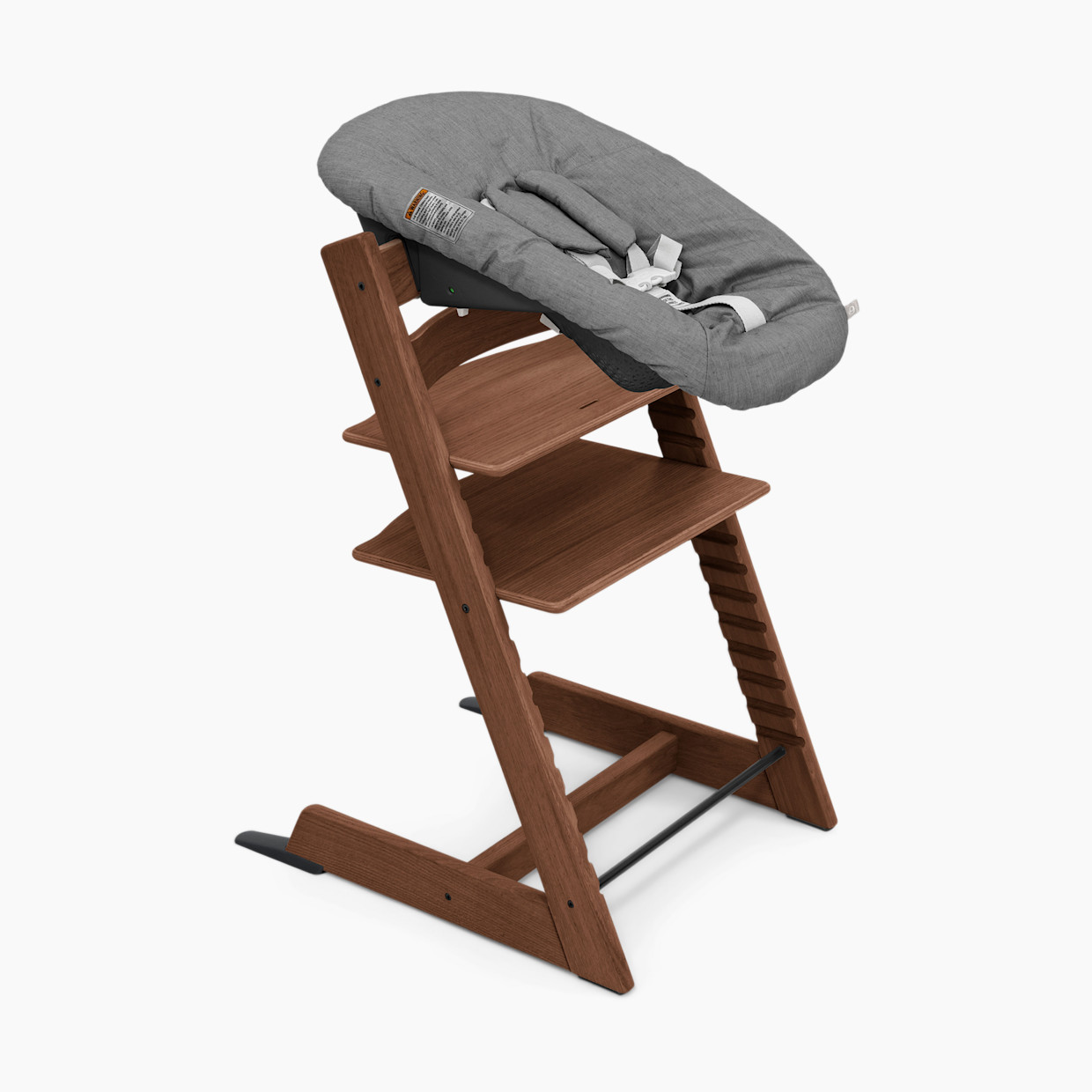 Stokke Tripp Trapp High Chair Complete² + Newborn Set - Oak Warm Brown/Wheat Cream Cushion/Black Tray.
