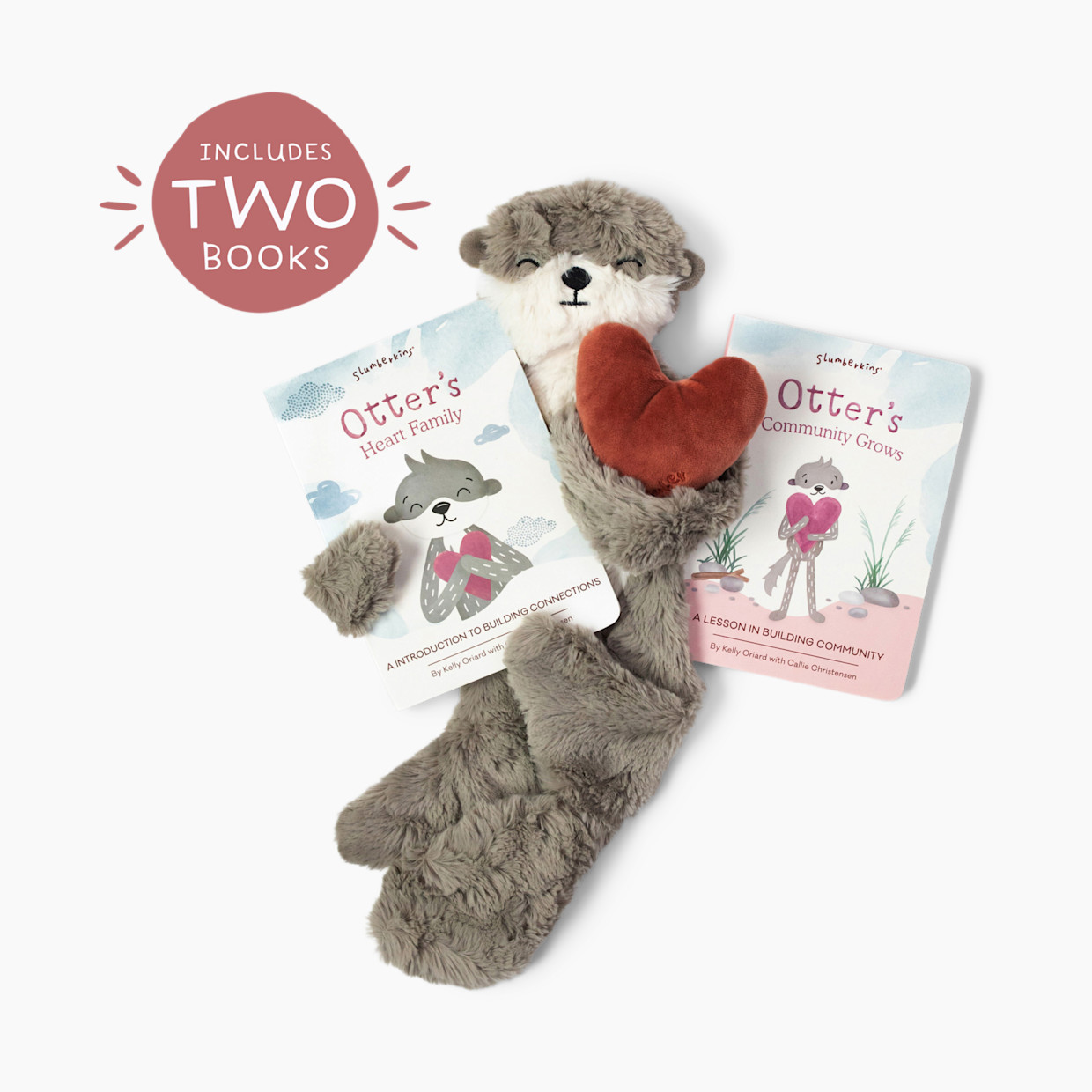 Slumberkins, Inc. Plush Snuggler & Book Bundle - Otter's Building Connections.