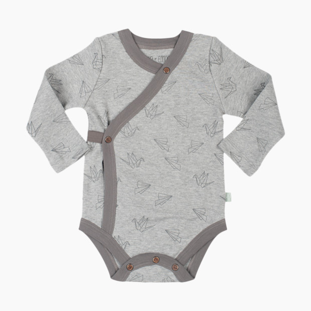 Finn + Emma Long Sleeve Bodysuit - Origami, 3-6 Months.