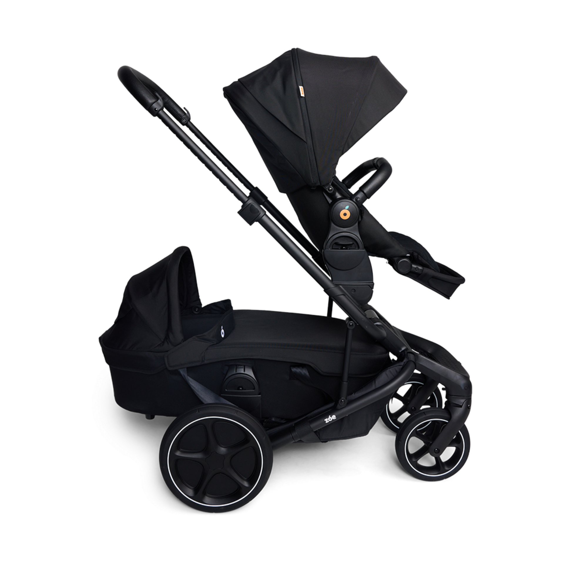 Zoe Journey Duo Bassinet - Black.