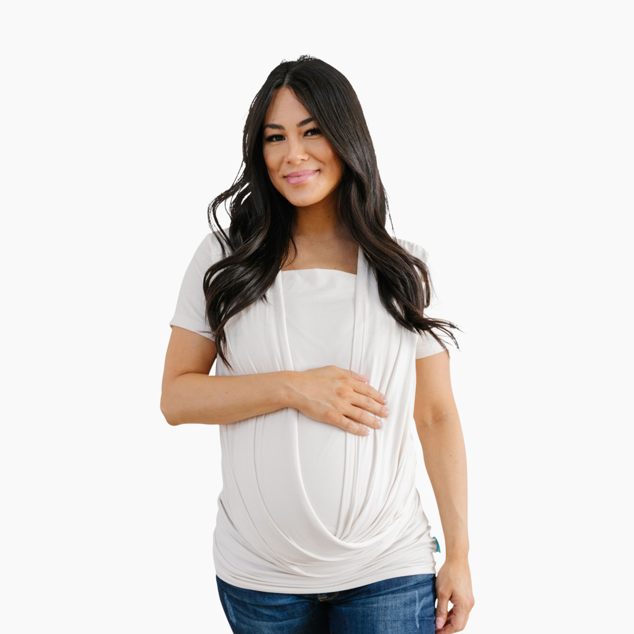 Moby Bump & Beyond T-Shirt Wrap Baby Carrier - Ivory, L.