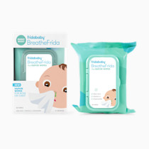 Frida Baby Breathefrida Toddler & Baby Nose Wipes, Baby Saline Wipes for Nose, Chest, Allergy Relief, Alcohol Free, Made with Aloe Vitamin E & Chamomile, 30 Count, 1pk