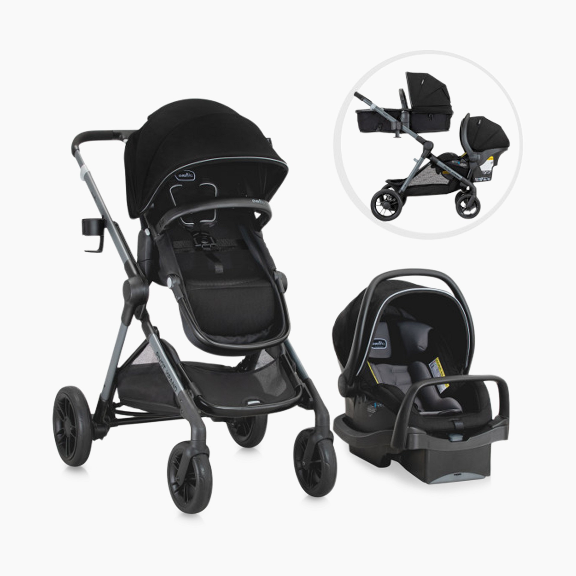 Evenflo Pivot Xpand Modular Travel System with LiteMax Infant Car