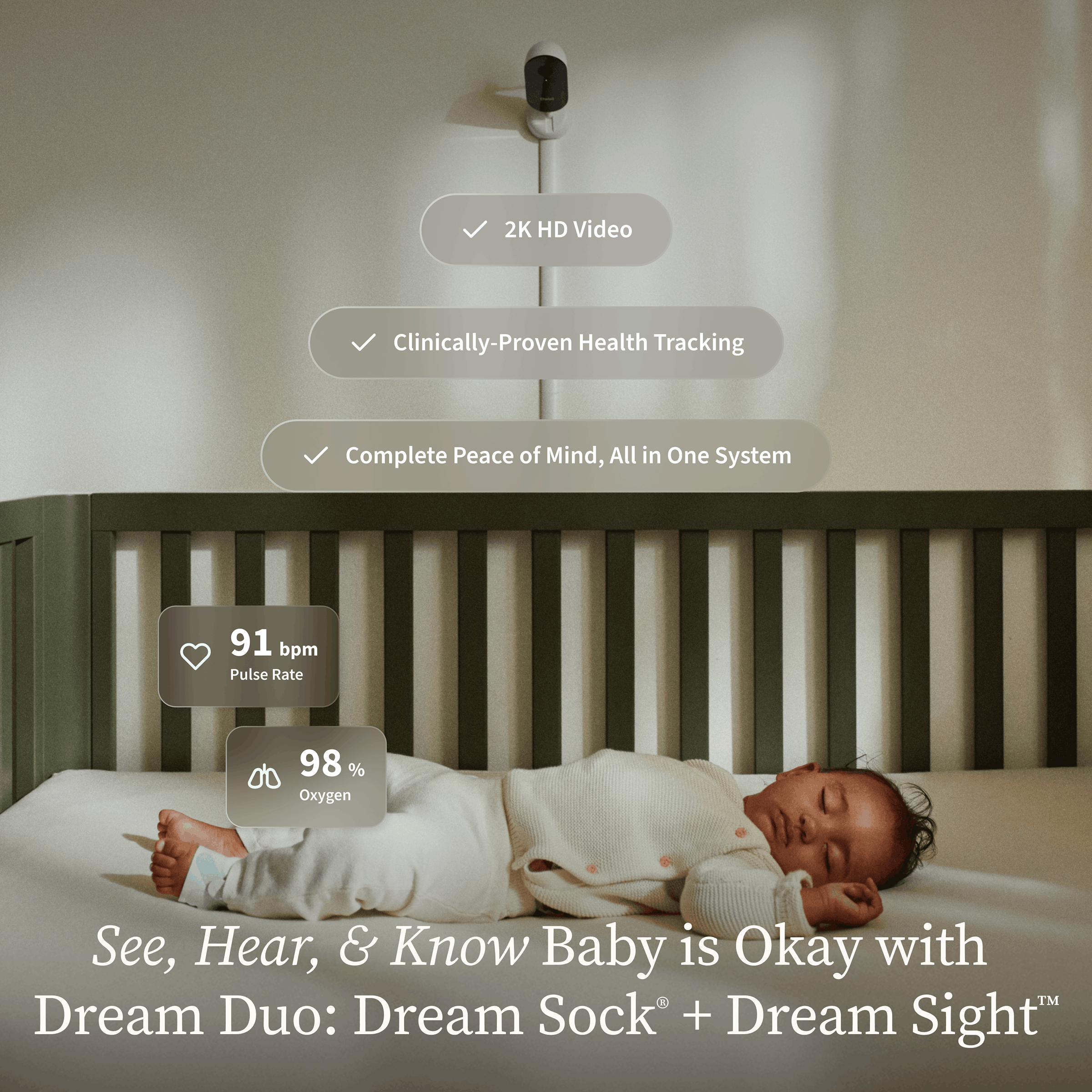 Owlet Dream Duo (Gen 3) & Travel Case Bundle - Mint.
