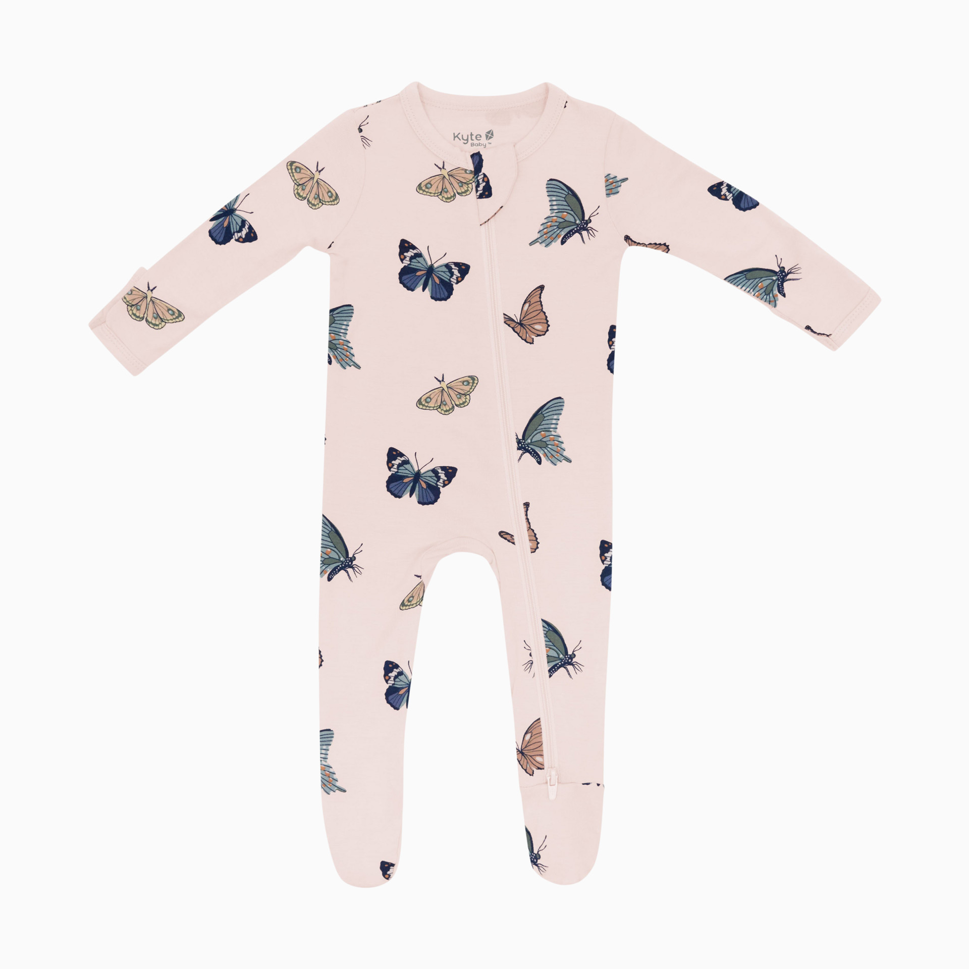 Kyte Baby Printed Zipper Footie - Slate Rainbow, 0-3 M | Babylist Shop