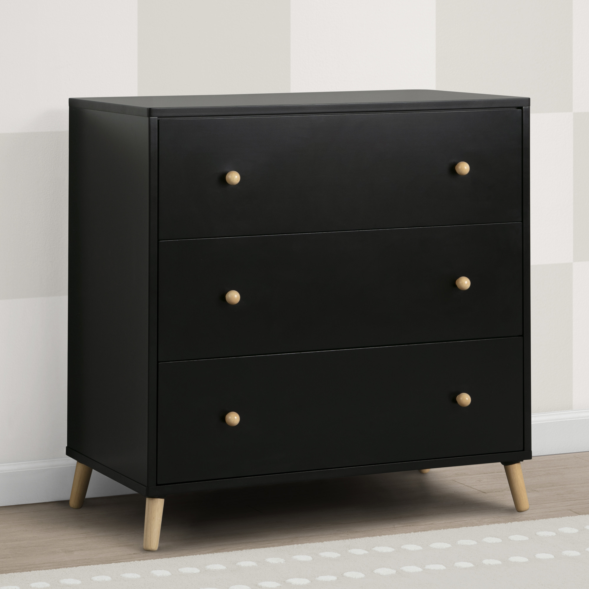 Delta Children Essex 3 Drawer Dresser - Ebony/Natural.