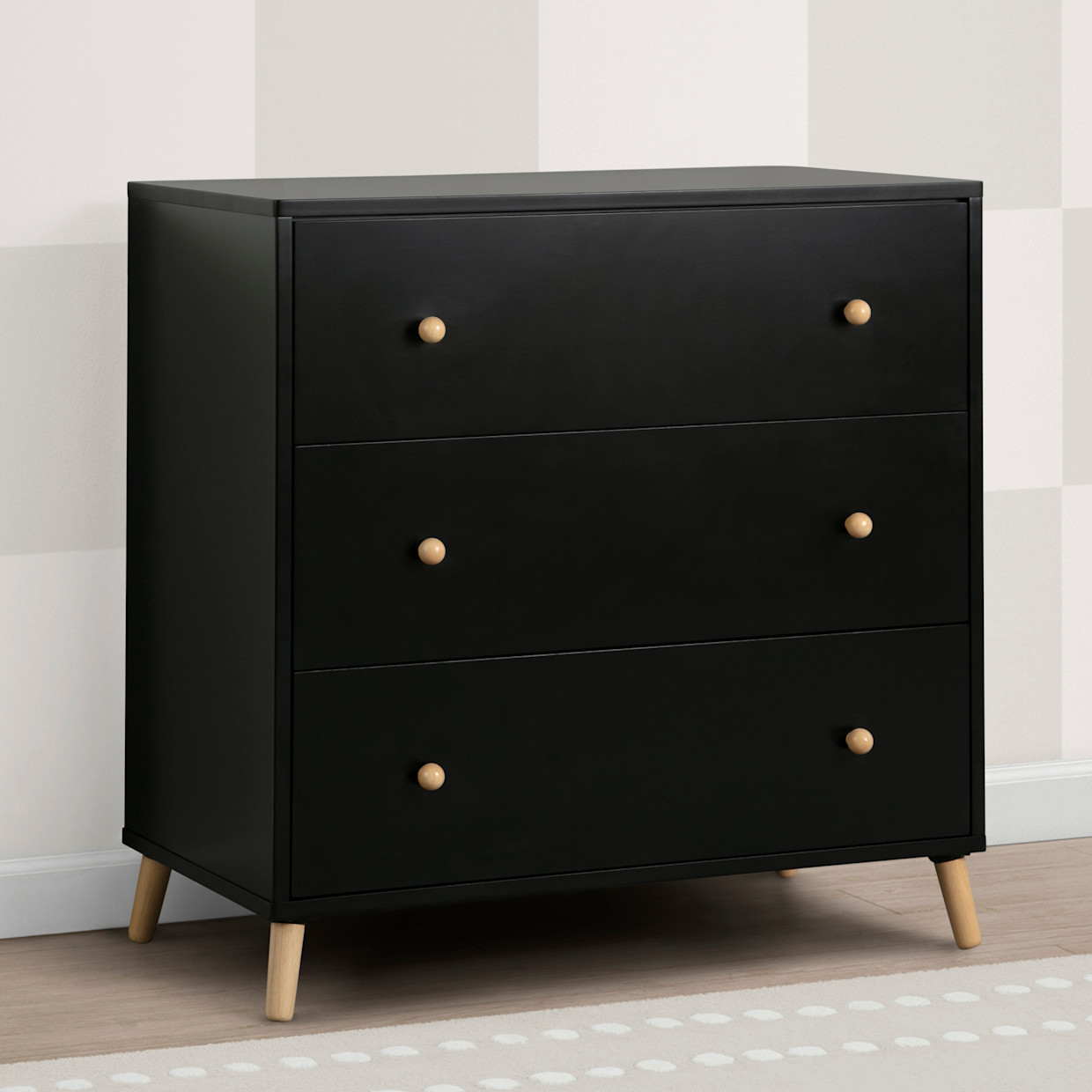 Delta Children Essex 3 Drawer Dresser - Ebony/Natural.