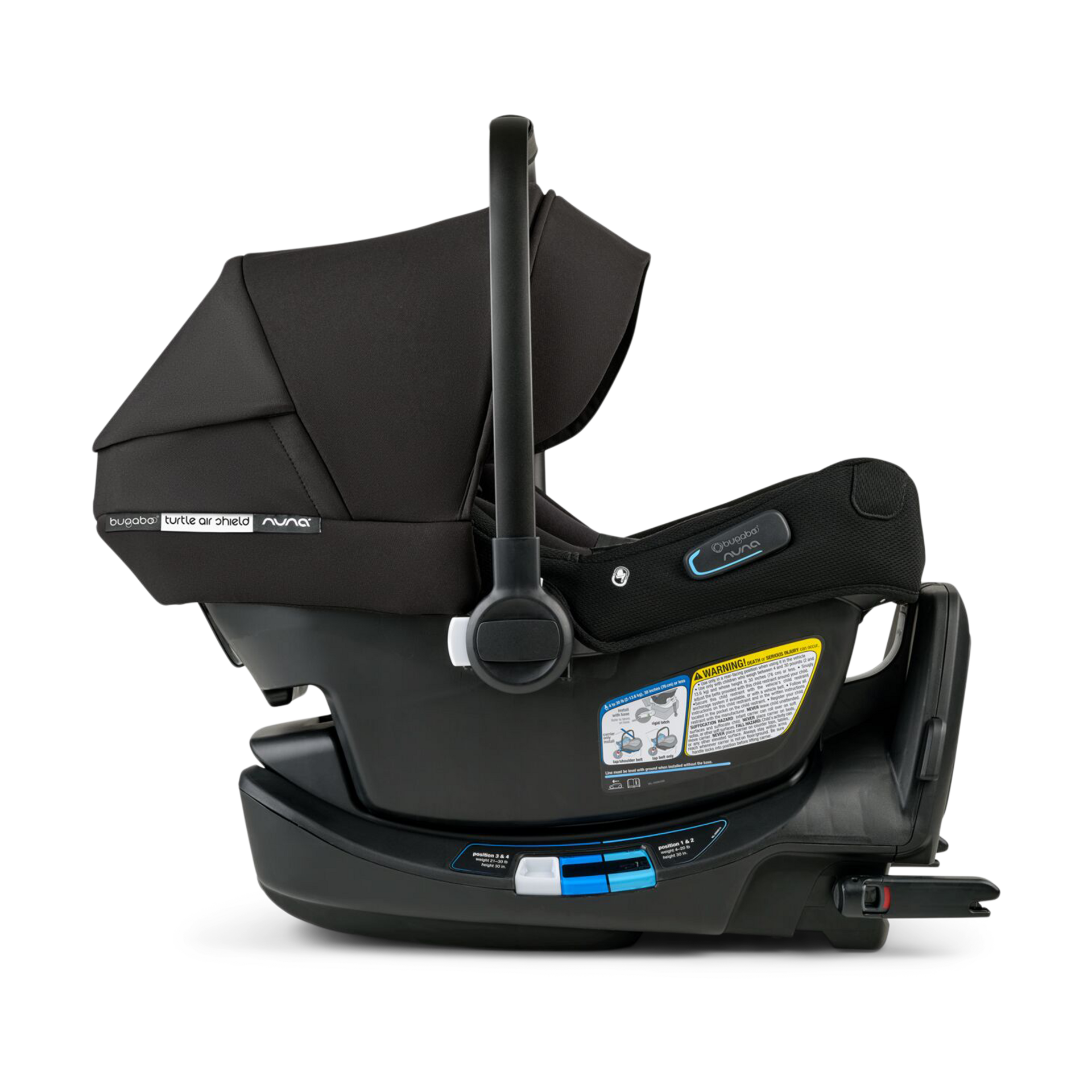 Bugaboo Turtle Air Shield by Nuna Car Seat + Recline Base.