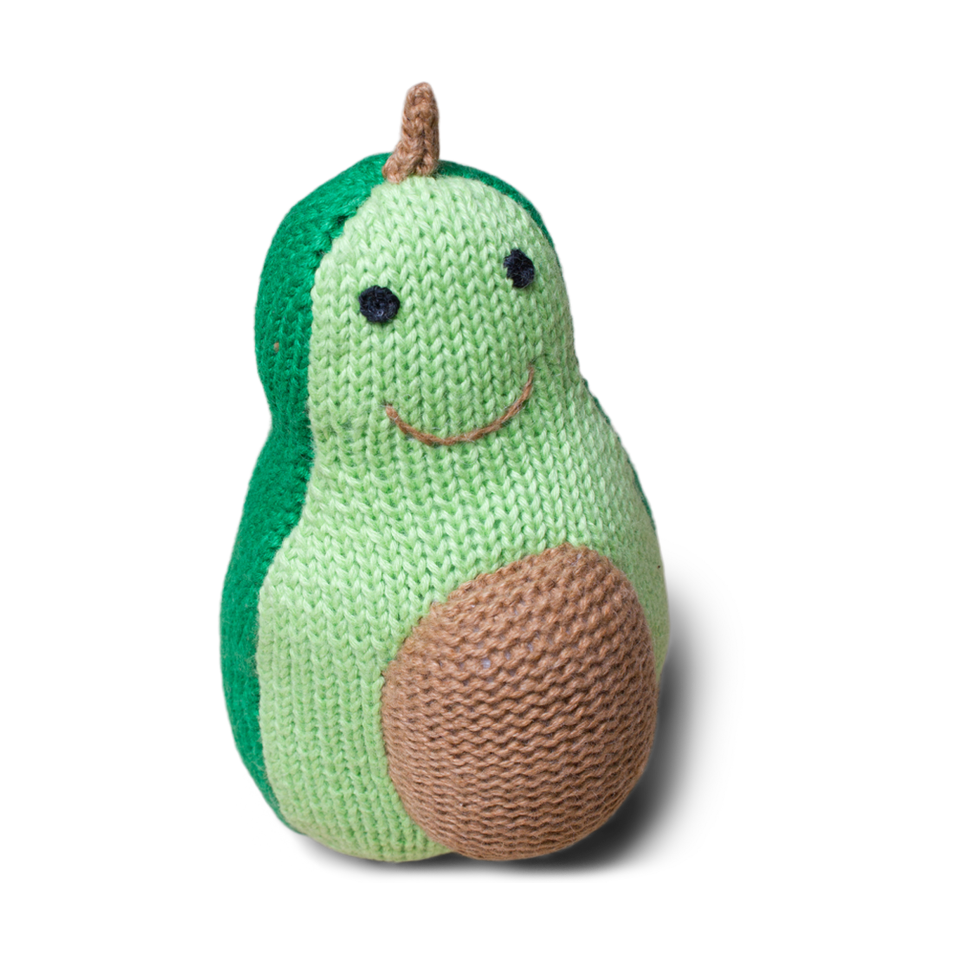 Estella Organic Cotton Handmade Baby Rattle - Avocado.