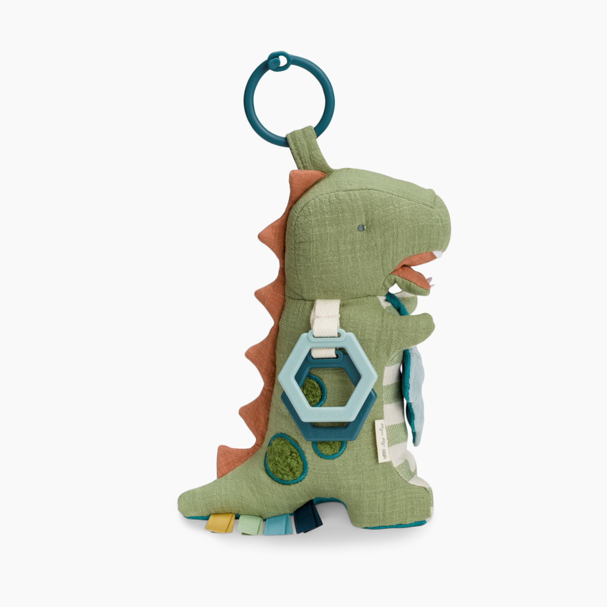 Itzy Ritzy Link & Love Activity Plush with Teether - Dino.