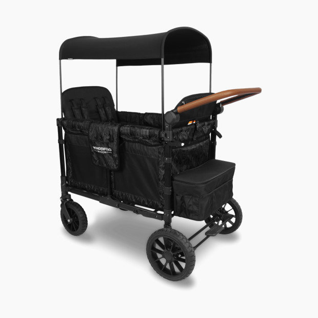 WonderFold Wagon W4 Luxe Quad Stroller Wagon (4 Seater) - Black Camo.
