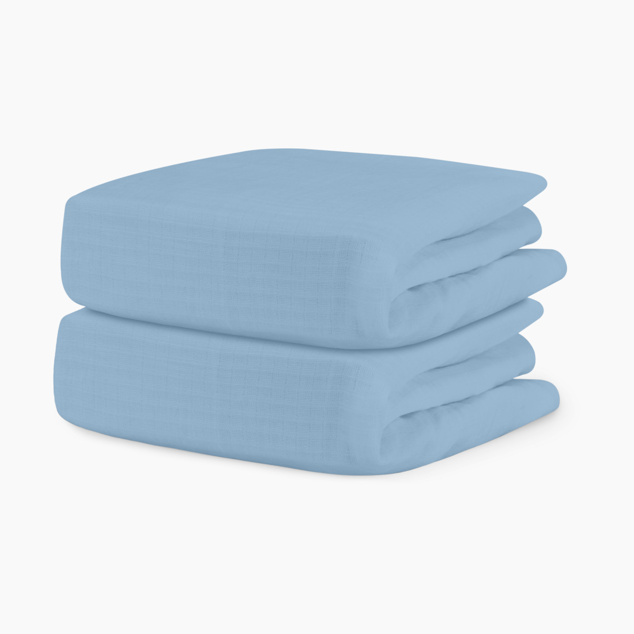 Newton Baby 2-Pack Organic Cotton Breathable Mini Crib Sheets - Sky Blue.