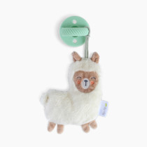 Itzy Ritzy Pacifier & Lovey Set - Includes Silicone Pacifier with Stuffed Animal Lovey - Detachable Plush Llama Binky Holder & Coordinating Mint Silicone Binky, Ideal for Ages 0 Months & Up