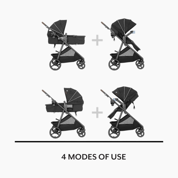 Evenflo Shyft Intuiti+ Stroller with Green & Gentle Fabric.