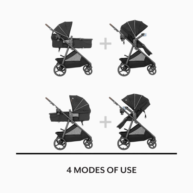 Evenflo Shyft Intuiti+ Stroller with Green & Gentle Fabric.
