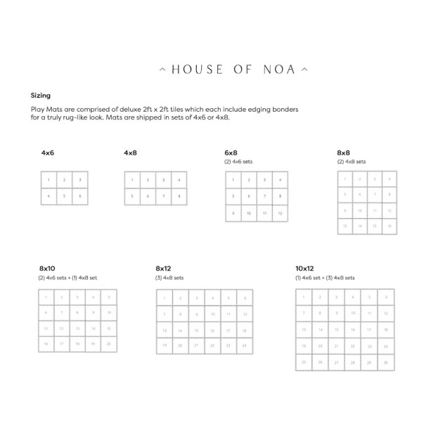 House of Noa Little Nomad Play Mat l Ada - Pebble, 6x8.