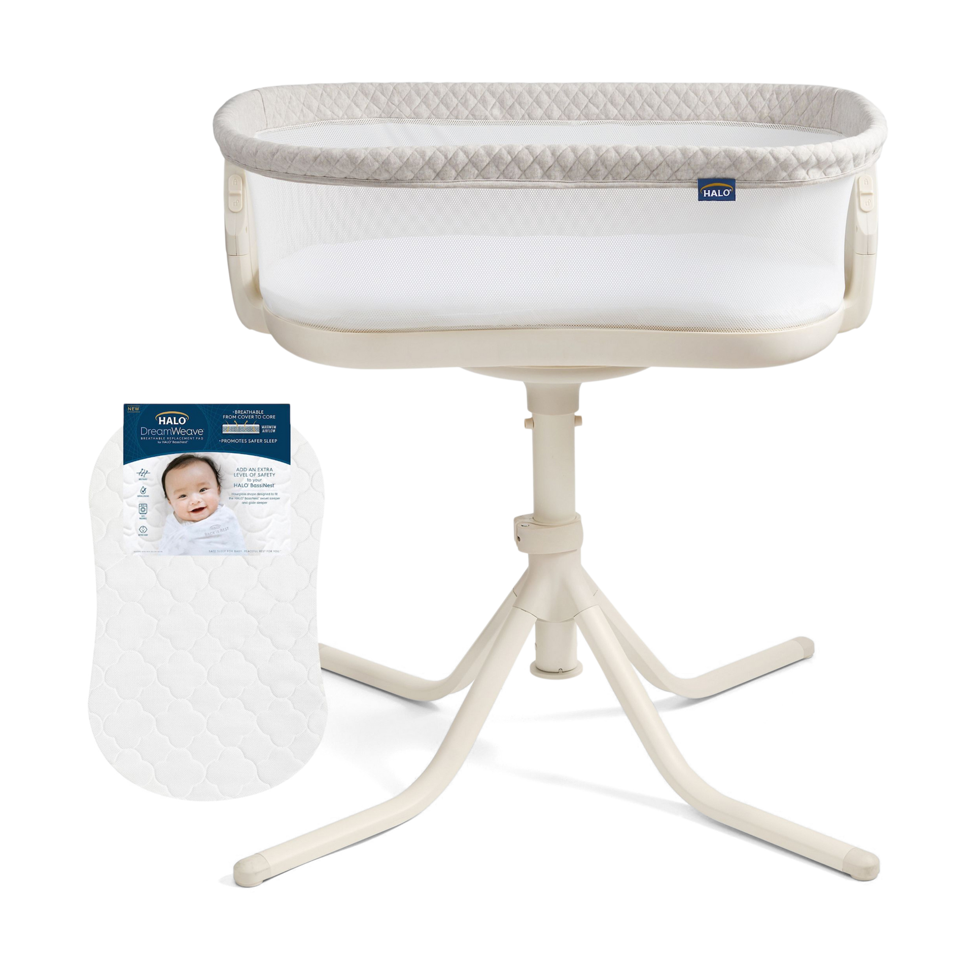 Halo BassiNest Swivel Sleeper 4.0 Air Bassinet.