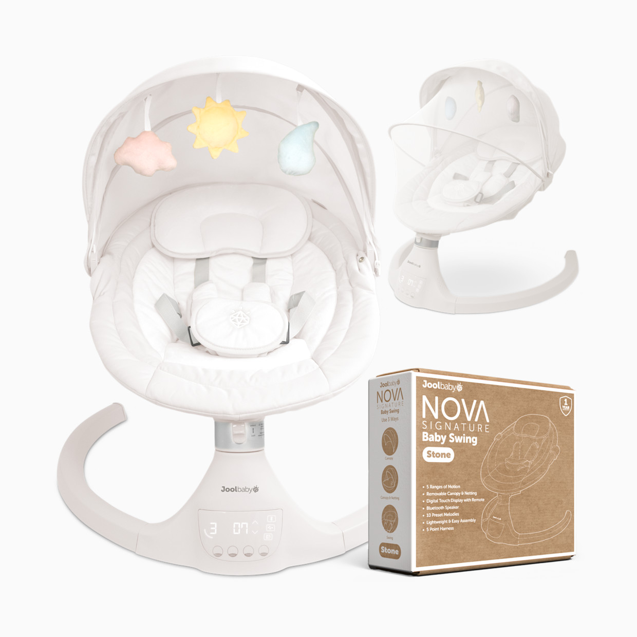 Jool Baby Nova Signature Baby Swing - Stone.