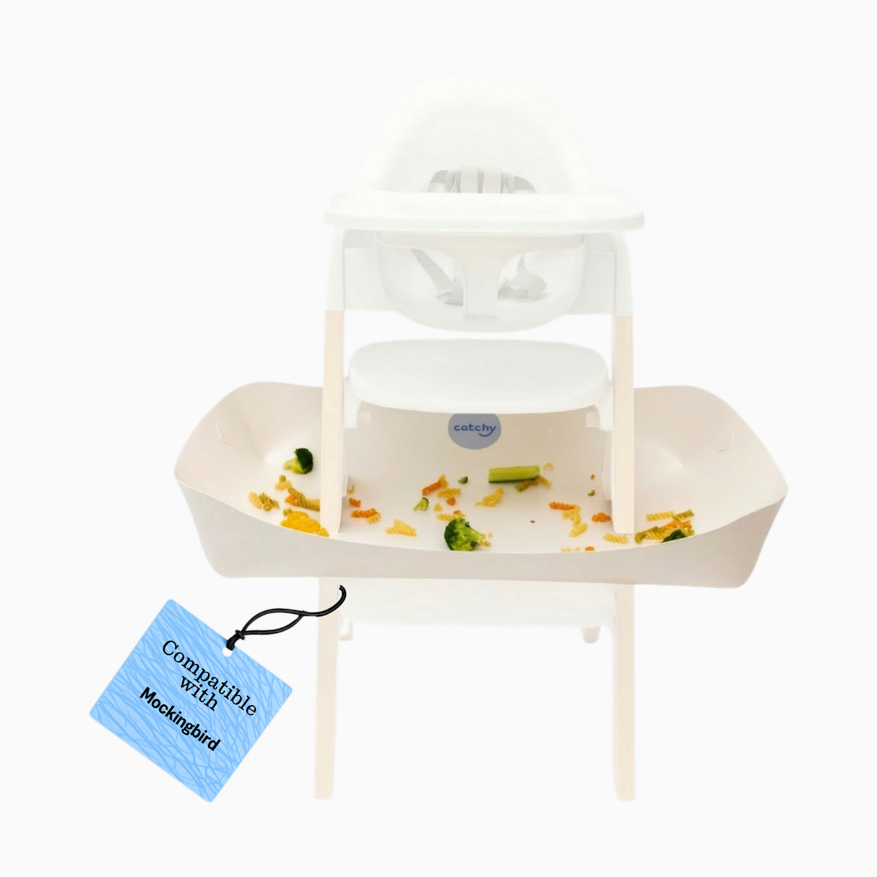 Catchy The Food Catcher for High Chairs - White, For Mockingbird.