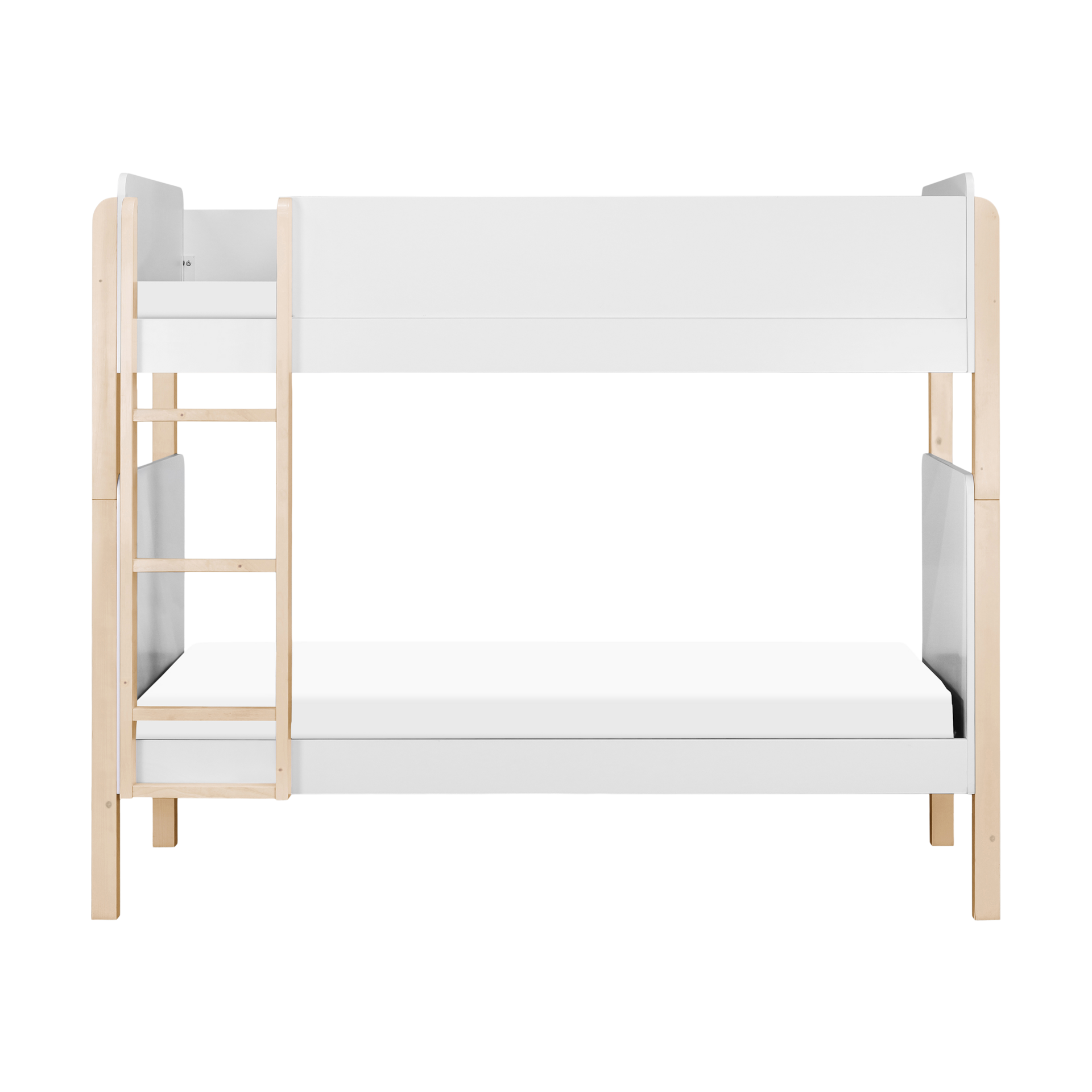 babyletto TipToe Convertible Bunk Bed - White / Washed Natural.