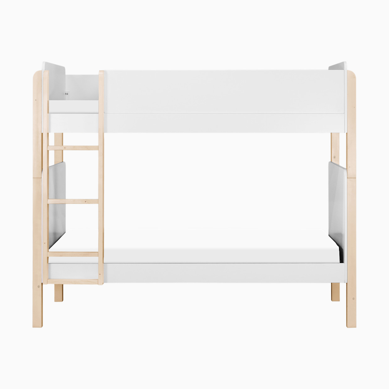 babyletto TipToe Convertible Bunk Bed - White / Washed Natural.