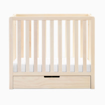 Carter's by DaVinci Colby 4-in-1 Convertible Mini Crib with Trundle Drawer in Washed Natural, Greenguard Gold Certified, Undercrib Storage