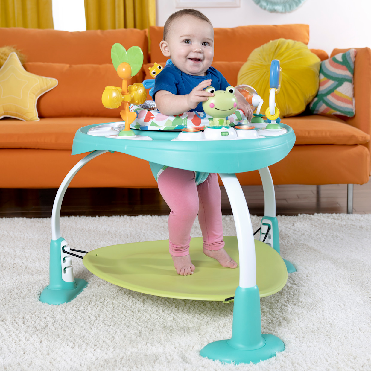 Bright Starts Bounce Bounce Baby 2-in-1 Activity Jumper & Table.