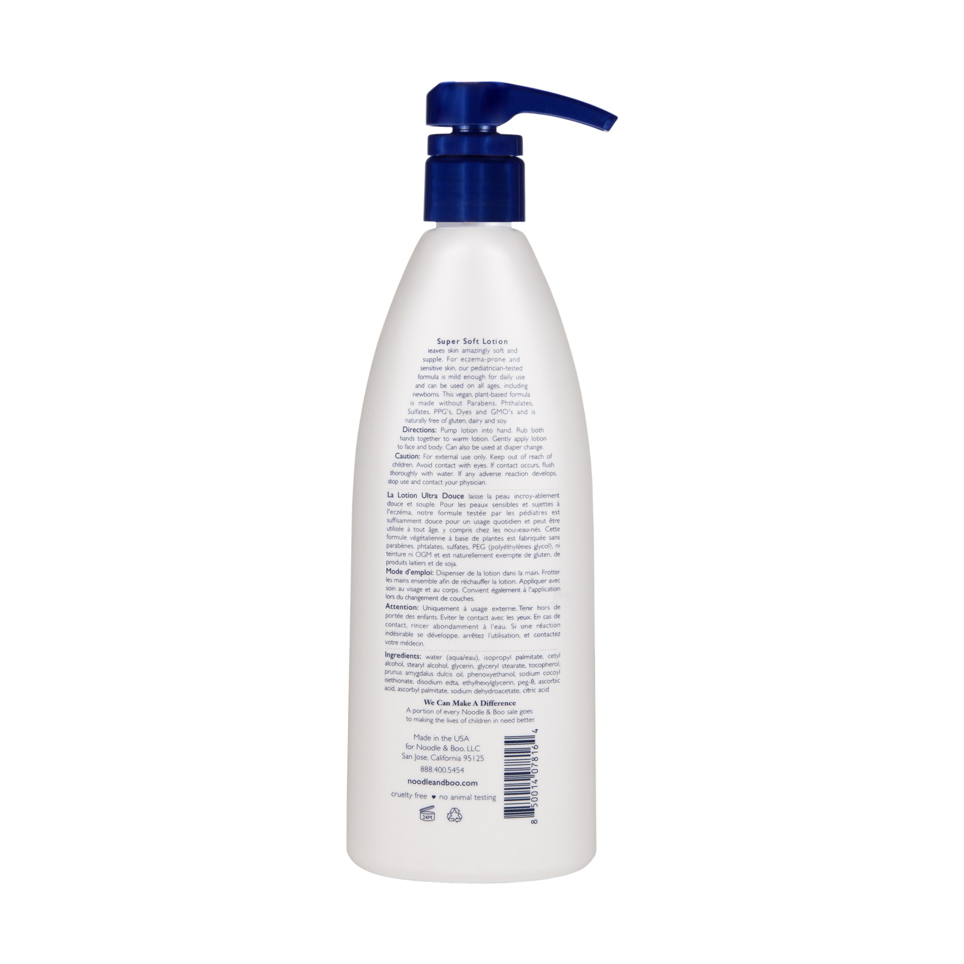 Noodle & Boo Super Soft Lotion - Fragrance Free, 16 Oz.