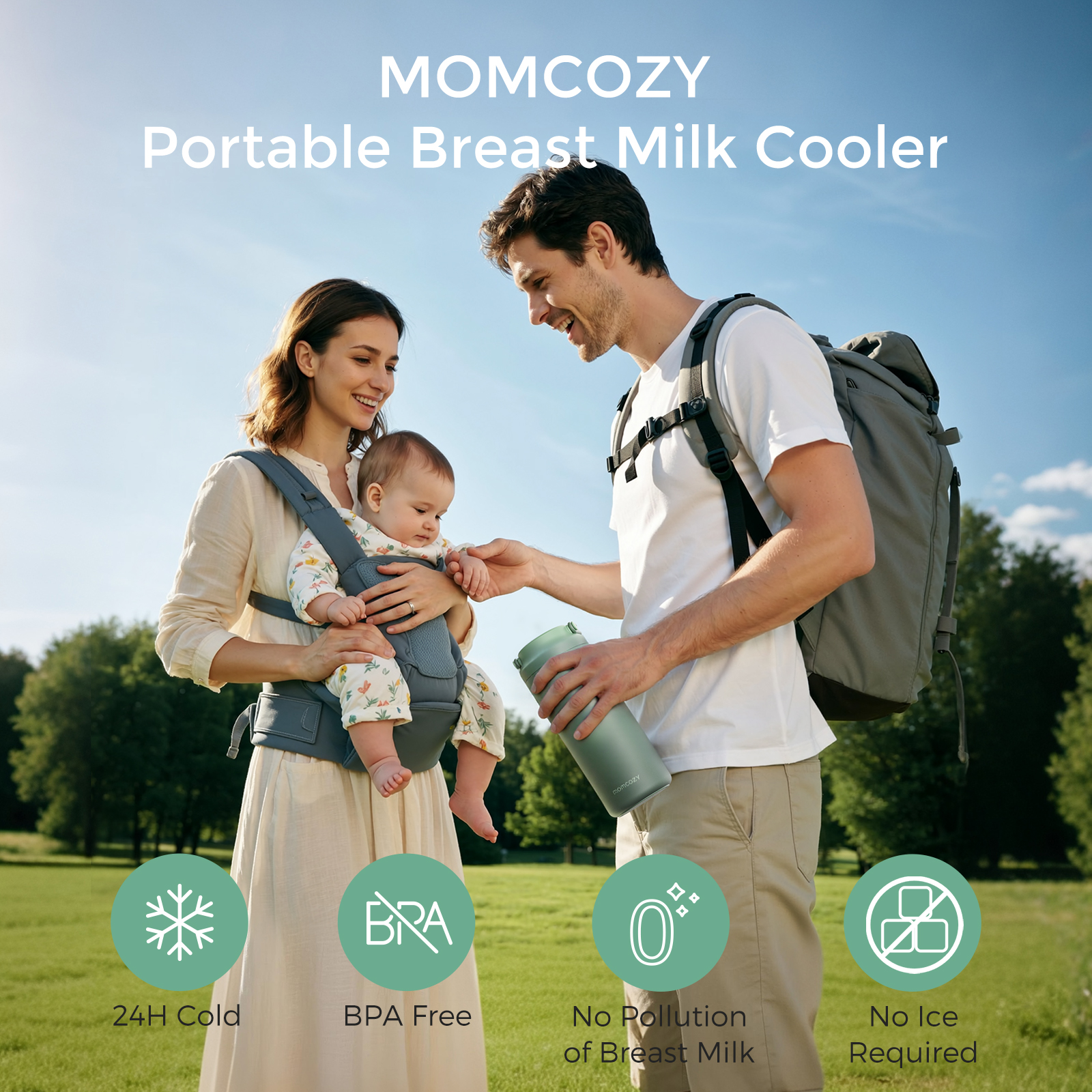 Momcozy Portable Breast Milk Cooler, 12 oz.