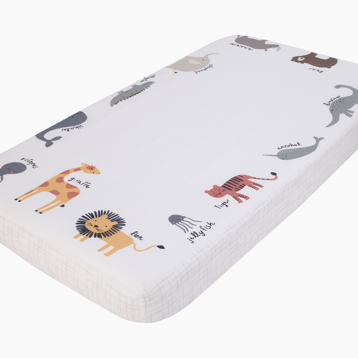 NoJo Baby Photo Op Fitted Crib Sheet - Zoo Animals.